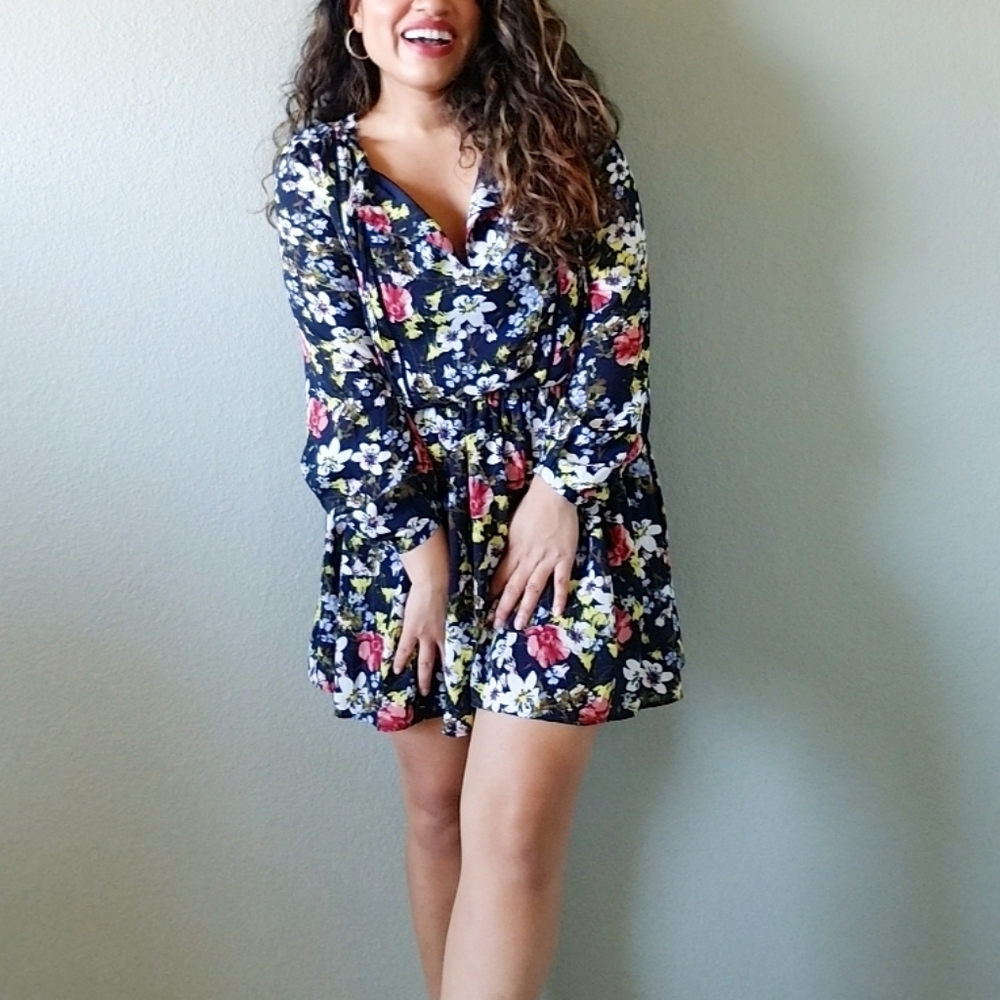 Banana Republic Floral Long Sleeve Dress